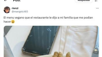 La foto del "menú vegano" que le han puesto en un restaurante deja a media España alucinada