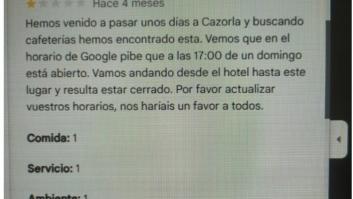 Se quejan de que una cafetería está cerrada y la explicación del dueño da para reflexionar mucho