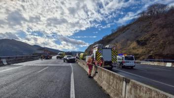 Una fallecida y siete heridos, uno grave, en un accidente múltiple por una granizada en Cantabria