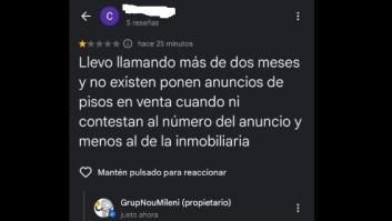 Critica a una inmobiliaria de Catarroja por no coger el teléfono y la réplica de la empresa es brutal