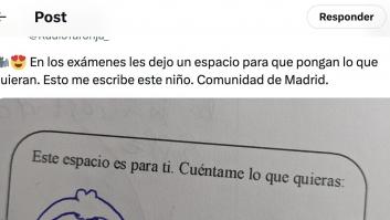 El profesor deja un hueco libre en el examen y un niño de Madrid hace esto: para muchos, de 10