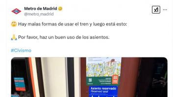 Hasta el propio Metro de Madrid flipa con lo que se ha visto en uno de sus vagones: el colmo de lo incívico