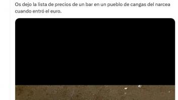 Media España está comentando los precios de un bar de Asturias cuando entró el euro: ojo al café