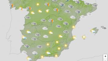 Una línea de tormentas cruza el centro de la península a las puertas del fin de semana y la AEMET confirma frenazo en termómetros