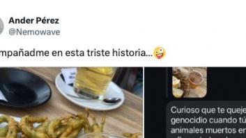 Sube esta foto en una terraza y recibe la respuesta más surrealista: su contestación es un jaque maque directo