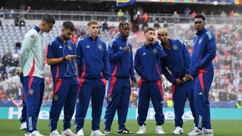 Captan esta escena de los futbolistas de la selección minutos antes de la final: Alcaraz tiene mucho que ver en ello