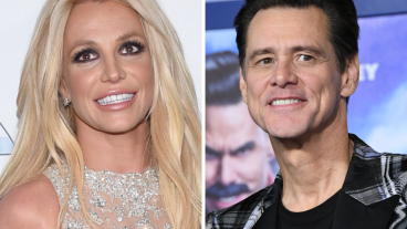Britney Spears y Jim Carrey, en sendas fotos de archivo.