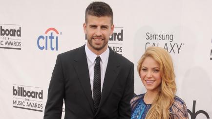 Shakira y Piqué en la gala de los Billboard en 2014.