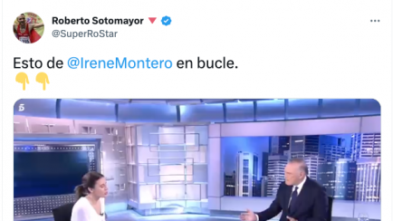 El tuit de Roberto Sotomayor sobre a entrevista de Irene Montero con Pedro Piqueras.