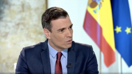 Pedro Sánchez, en Informativos Telecinco.
