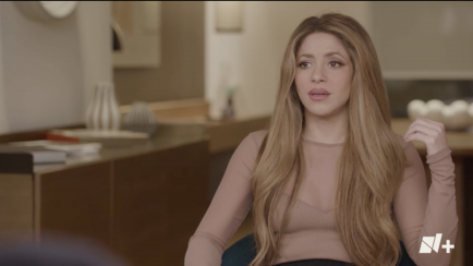 Un instante de la entrevista de Shakira para la televisión en México