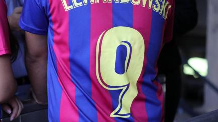 Camiseta del jugador del Barça Robert Lewandowski.