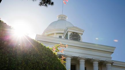 MONTGOMERY, AL - MAY 14- The Alabama State Capitol building is seen on Tuesday, May 14, 2019 in Montgomery, AL. The Alabama state Senate is elected to vote today on a bill that would completely ban abortion in the state. (Photo by Elijah Nouvela...