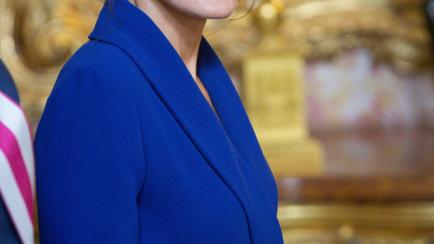MADRID, SPAIN - JANUARY 06: Queen Letizia of Spain attends the New Year Military parade 2020 celebration at the Royal Palace on on January 06, 2020 in Madrid, Spain. (Photo by Europa Press Entertainment/Europa Press via Getty Images)