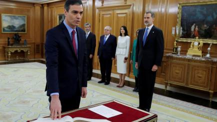 Pedro Sánchez promete su cargo como presidente del Gobierno