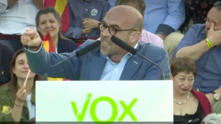 "La Europa que no queremos"En su discurso, ha dicho que al llegar a Valdemoro ha visto la sede de laasociacion islamica de la localidad que tenia dos entradas, en una poniahombre y en otra mujeres
