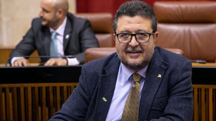 SEVILLA, SPAIN - FEBRUARY 20: The president of Vox party in Andalusia, Francisco Serrano, is seen at the first plenary session of the Andalusian Parliament on February 20, 2019 in Sevilla, Spain. (Photo by Jesus Prieto/Europa Press via Getty Images)