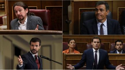 Sánchez, Iglesias, Casado y Rivera