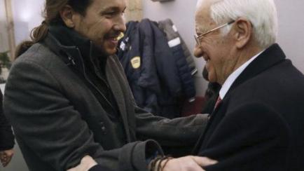 Pablo Iglesias y el padre Ángel