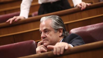 MADRID, SPAIN - DECEMBER 03: The deputy of Ciudadanos at the Parliament, Marcos de Quinto, is seen during the constitution session of the Courts for the XIV legislature at the Congress of Deputies on December 03, 2019 in Madrid, Spain. (Photo by...