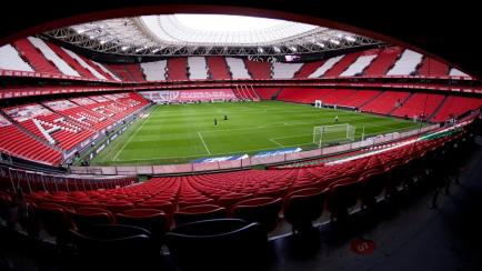 Vista interior del estadio de San Mamés, en Bilbao