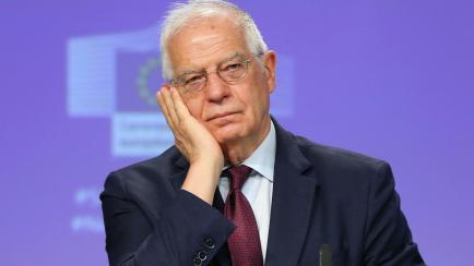 BRUSSELS, BELGIUM - JUNE 02: European High Representative of the Union for Foreign Affairs Josep Borrell holds a joint video press conference on external action of the EU in the next multi annual framework, with the attendance of European Commis...