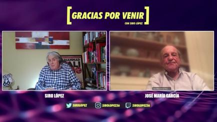 Siro López charla con José María García en Twitch.
