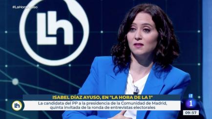 Isabel Díaz Ayuso en 'La Hora de La 1'.