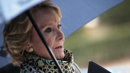 MADRID, SPAIN - OCTOBER 18: The former president of Madrid, Esperanza Aguirre arrives at the Spanish National Court on October 18, 2019 in Madrid, Spain. Esperanza was there to testify in the hearing on the alleged illegal financing the 'box B' ...