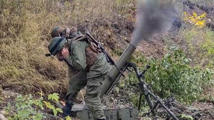 Soldados en la región ucraniana de Donetsk.