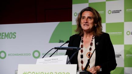 La vicepresidenta cuarta y ministra para la Transición Ecológica y el Reto Demográfico, Teresa Ribera, interviene en el Congreso Nacional del Medio Ambiente (CONAMA).