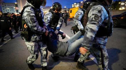 Protestas en Moscú contra la movilización de reservistas anunciadas por Putin 