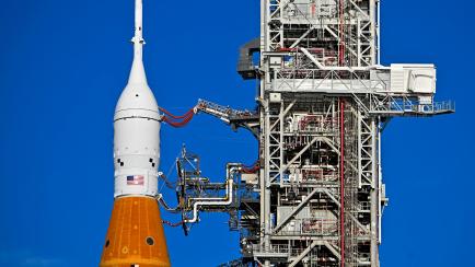 El cohete SLS con la nave Orion.