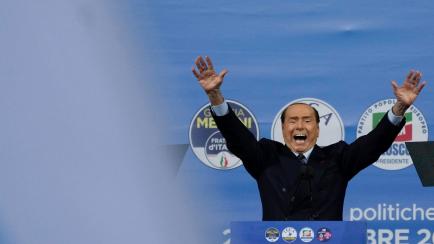 Imagen de Silvio Berlusconi durante la campaña.