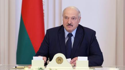 MINSK, BELARUS - AUGUST 6, 2020: Belarus' President Alexander Lukashenko holds a meeting on security measures to be taken during the election campaign. Nikolai Petrov/BelTA/TASS (Photo by Nikolai Petrov\TASS via Getty Images)