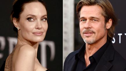 La actriz Angelina Jolie y el también actor Brad Pitt en dos fotos de archivo