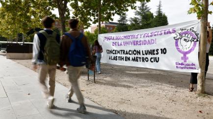 Concentración convocada por el Sindicato de Estudiantes.