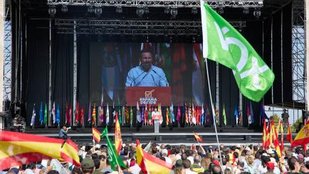 Abascal, durante su discurso este domingo en el Viva 22 de Vox.