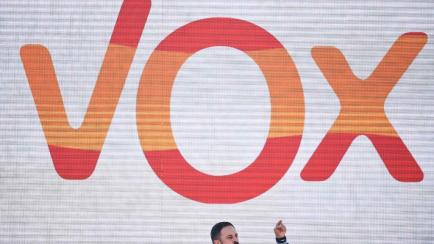 Santiago Abascal, líder de Vox, en un acto del partido ultraderechista en 2019.