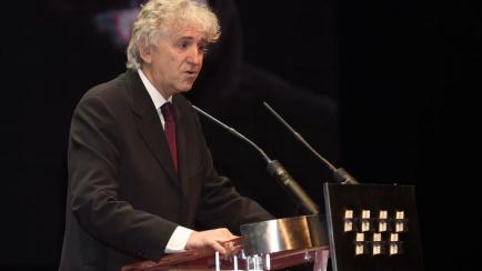 Juan Luis Arsuaga, durante un discurso