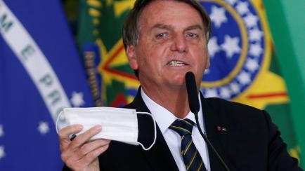 El presidente de Brasil, Jair Bolsonaro, durante un acto en el Palacio de Planalto, el pasado 10 de junio.