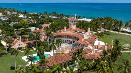 Vista aérea de Mar-A-Lago, la mansión de Donald Trump en Florida