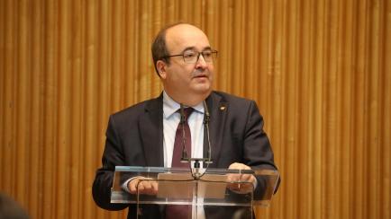 El ministro de Política Territorial y Función Pública, Miquel Iceta, interviene en la jornada en el Congreso de los Diputados sobre el Estado Abierto,a 17 de mayo de 2021, en Madrid