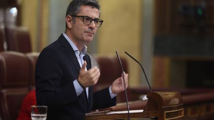 Bolaños, encargado del PSOE en las negociaciones, en el Congreso