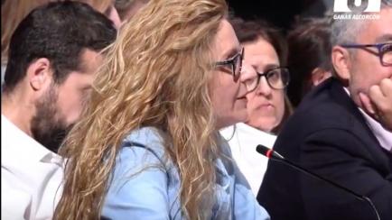 Raquel Rodríguez (PSOE) en el pleno del Ayuntamiento de Alcorcón