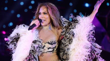 Jennifer Lopez durante una actuación en Capri el pasado mes de julio.