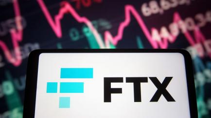 El logo de la plataforma de exchange de criptomonedas FTX.