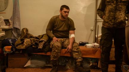 Un militar en un hospital de Ucrania.