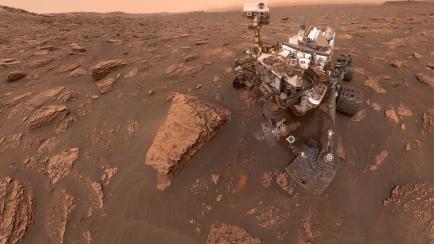 Foto de archivo del Curiosity Rover en Marte.