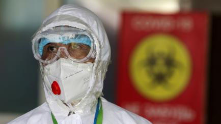 Paramédico durante la pandemia.